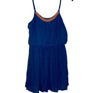 IZ Byer Navy Blue Beaded Neckline Size L